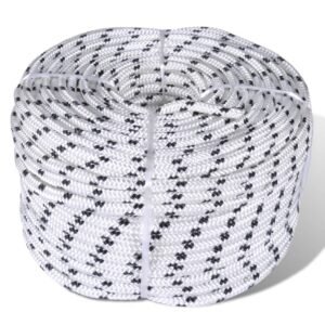 Rolă frânghie împletită parâmă barcă, poliester, 6 mm x 50 m