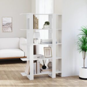 Bibliotecă/Separator cameră, alb, 100x30x160 cm
