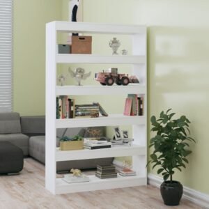 Bibliotecă/Separator cameră, alb, 100x30x166 cm