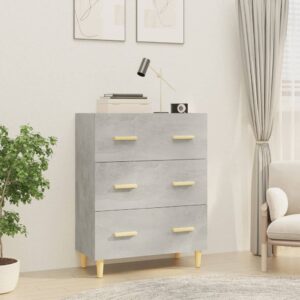 Servantă, gri beton, 70x34x90 cm, lemn prelucrat
