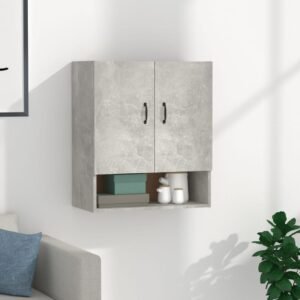 Dulap de perete, gri beton, 60x31x70 cm, lemn prelucrat
