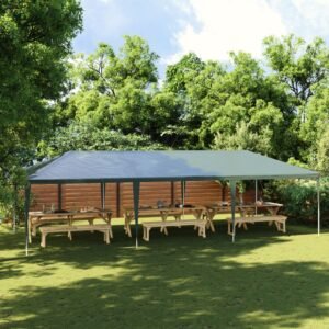 Cort de petrecere profesional, verde, 4 x 9 m, 90 g/m²
