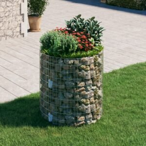 Stâlp de gabion, Ø100x100 cm, oțel galvanizat, circular