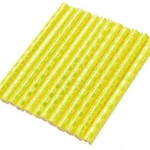 Set 12 ornamente din material reflectorizant pentru spite bicicleta, culoare galben