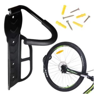 Suport pentru bicicleta cu prindere pe perete, rabatabil, metalic, culoare Neagra